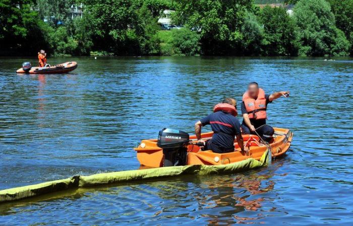 Pollution inexpliquée de la Garonne détectée au sud de Toulouse, un barrage absorbant installé par les pompiers