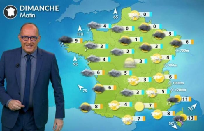 des vents orageux à l’ouest et des pluies de balançoire