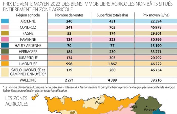 Le prix moyen d’un hectare de terre agricole tourne autour de 40 000 euros