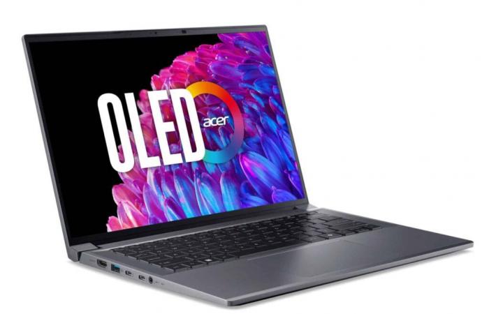 Ventes 1599 € Acer Swift x Swift Ultra SFX14-72G-75KD, ordinateur portable PC Gamer multimédia High Fidelity OLED 2,8k facile à transporter 8H Core Ultra 7H RTX 4050