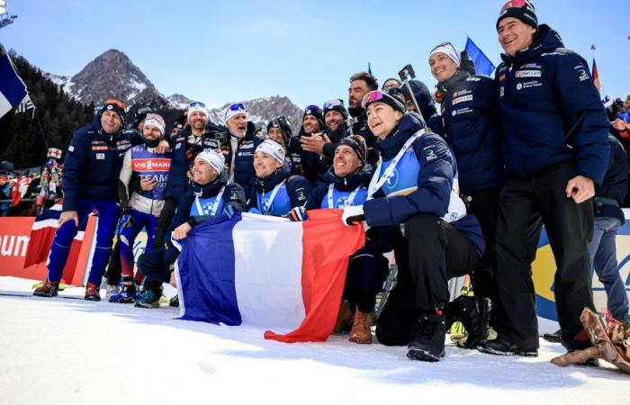 Biathlon | Antholz : Fabien Claude, Quentin Fillon-Maillet, Eric Perrot et Emilien Jacquelin remportent le relais et offrent à la France un quatre historique d’affilée | Mag Nordique | Biathlon n°1