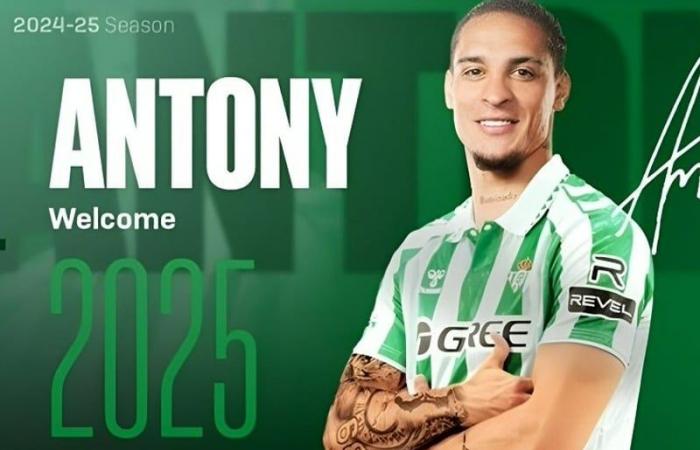 Le Mancunian, Antony, prêté à la vraie Betis de Séville