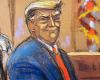 Trump fait rage à propos de son artiste de croquis de procès, rapporte la sieste dans la salle d’audience