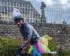 Il bat le record de la traversée de la Normandie à vélo… déguisé en licorne