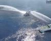 Les Chinois attaquent un bateau philippin avec des canons à eau