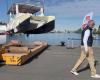VIDÉO. Un catamaran électro-solaire « 100 % made in France » mis à l’eau au port de Caen