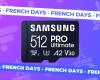 Le meilleur des microSD de Samsung, en version 512 Go, profite des French Days pour casser son prix