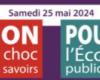 Non au « Choc des savoirs », journée nationale de mobilisation le samedi 25 mai pour l’école publique ! – SNES Poitiers – .