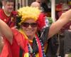 Les supporters belges mettent l’ambiance dans les rues de Francfort