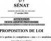 Voici le texte adopté hier au Sénat sur le transfert non obligatoire des compétences en matière d’eau et d’assainissement aux communautés de Communes