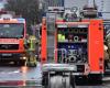 Images impressionnantes d’un train en gare de Berlin qui a pris feu (photos)