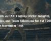 Aperçus, conseils et sélections d’équipes de Fantasy Cricket pour le 1er T20I le 14 novembre