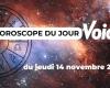 Horoscope du jeudi 14 novembre 2024