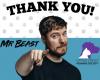 La superstar de YouTube, MrBeast, fait un don à la société humanitaire locale