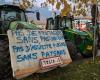 des bâches et un premier rassemblement d’agriculteurs en Savoie et en Haute-Savoie ce lundi