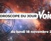 Horoscope du lundi 18 novembre 2024