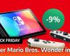 la Nintendo Switch OLED avec le jeu Mario Wonder noté 18/20 baisse de prix, et c’est rare !