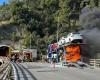 Mignon. Un camion prend feu sur l’autoroute A8, circulation interrompue