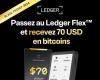 Passez à Ledger Flex et recevez 70 $ en BTC !