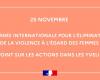 Journée internationale pour l’élimination de la violence à l’égard des femmes – Actualités