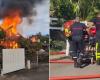 elle aurait plongé dans une piscine pour échapper aux flammes