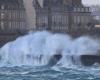 pic d’intensité à 6 heures du matin, vagues spectaculaires et dangereuses à Saint-Malo