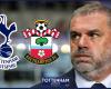 Postecoglou effectuera trois changements à Tottenham contre Southampton