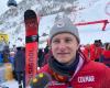 Le skieur de Courchevel Steven Amiez, en tête du slalom, chute lors de la deuxième manche