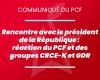 réaction du PCF et des groupes CRCE-K et GDR