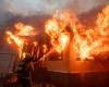 Violent incendie près de Los Angeles